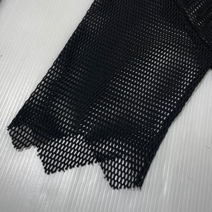 【中古品】【メンズ】 BLACK COMME DES GARCONS ブラックコムデギャルソン 23SS ASYMMETRY CUTOFF MESH TOP 1K-T001 アシンメトリー カットオフ メッシュ カットソー 140-261012-yo-19-teih サイズ：S カラー：ブラック 万代Net店