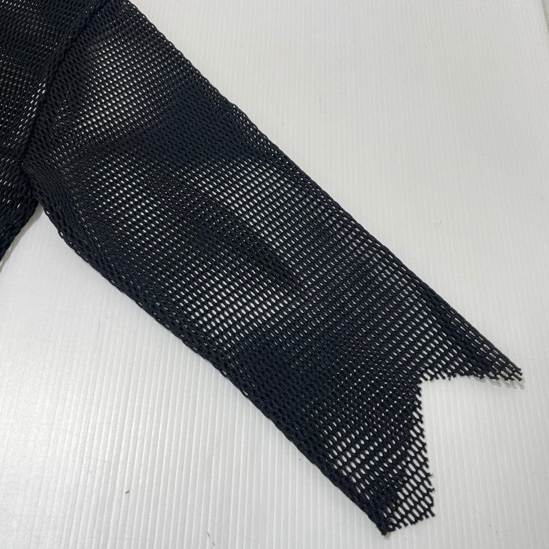 【中古品】【メンズ】 BLACK COMME DES GARCONS ブラックコムデギャルソン 23SS ASYMMETRY CUTOFF MESH TOP 1K-T001 アシンメトリー カットオフ メッシュ カットソー 140-261012-yo-19-teih サイズ：S カラー：ブラック 万代Net店