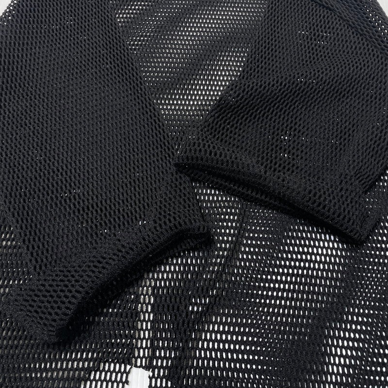 【中古品】【メンズ】 BLACK COMME DES GARCONS ブラックコムデギャルソン 23SS ASYMMETRY CUTOFF MESH TOP 1K-T001 アシンメトリー カットオフ メッシュ カットソー 140-261012-yo-19-teih サイズ：S カラー：ブラック 万代Net店
