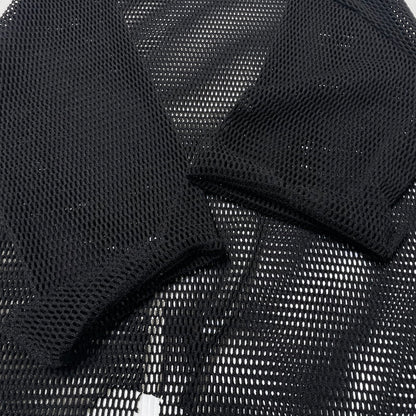 【中古品】【メンズ】 BLACK COMME DES GARCONS ブラックコムデギャルソン 23SS ASYMMETRY CUTOFF MESH TOP 1K-T001 アシンメトリー カットオフ メッシュ カットソー 140-261012-yo-19-teih サイズ：S カラー：ブラック 万代Net店