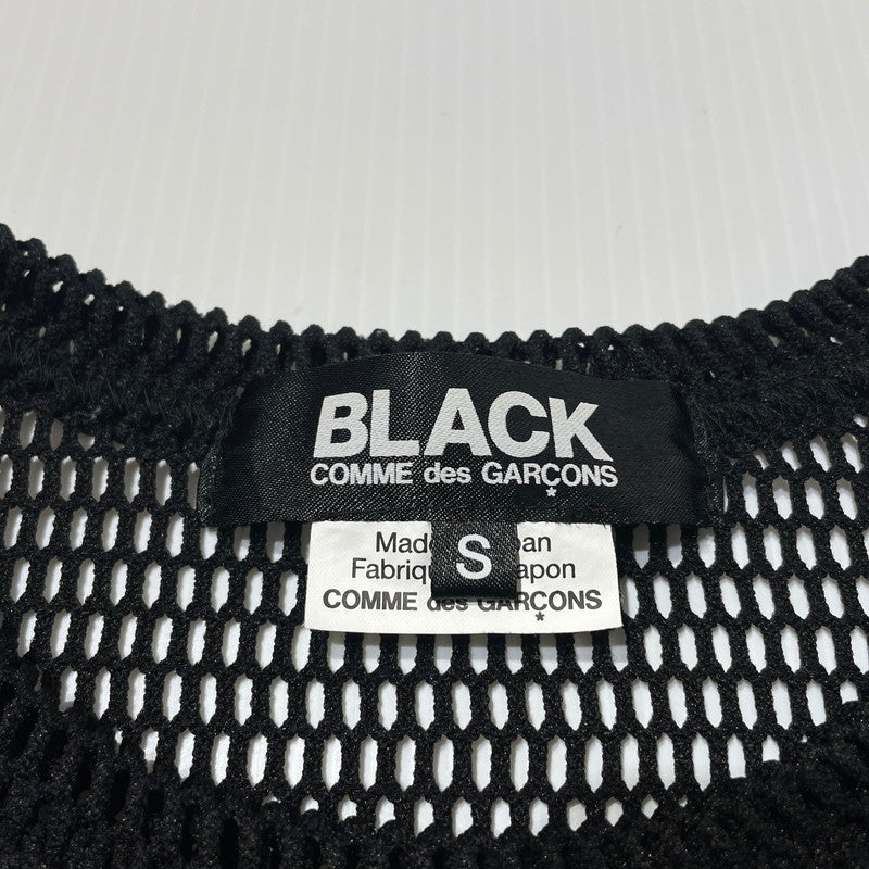【中古品】【メンズ】 BLACK COMME DES GARCONS ブラックコムデギャルソン 23SS ASYMMETRY CUTOFF MESH TOP 1K-T001 アシンメトリー カットオフ メッシュ カットソー 140-261012-yo-19-teih サイズ：S カラー：ブラック 万代Net店