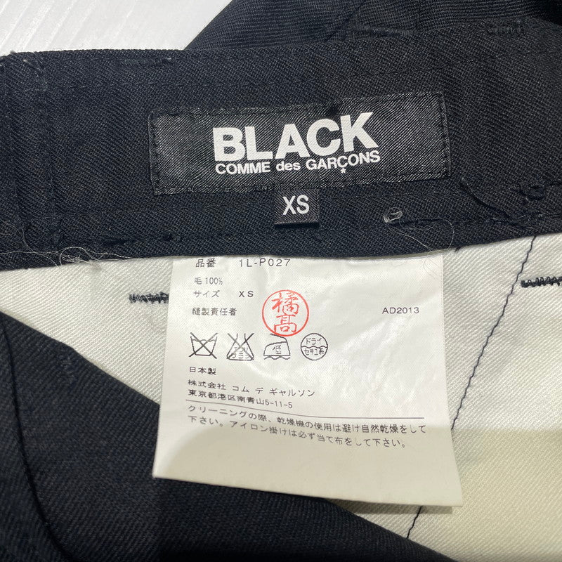 【中古品】【メンズ】 BLACK COMME DES GARCONS ブラックコムデギャルソン WOOL SLACKS 1L-P027 AD2013 ウール スラックス パンツ ボトムス 151-261014-yo-02-teih サイズ：XS カラー：ブラック 万代Net店