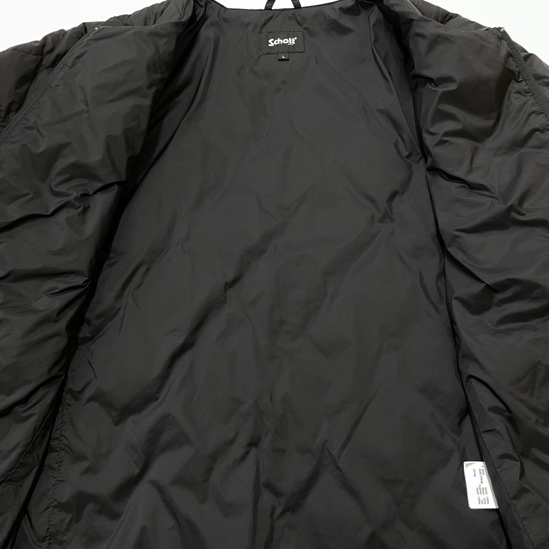 【中古品】【メンズ】 SCHOTT ショット INNER DOWN JKT 782-5253003 インナー ダウン ジャケット アウター 145-261012-sa-12-teih サイズ：L カラー：ブラック 万代Net店