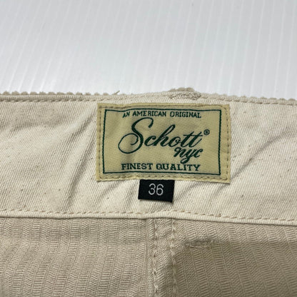 【中古品】【メンズ】 SCHOTT ショット CORDUROY TROUSERS PANTS 782-5210014 コーデュロイ トラウザーズ パンツ ボトムス 156-261014-yo-03-teih サイズ：36 カラー：ベージュ 万代Net店