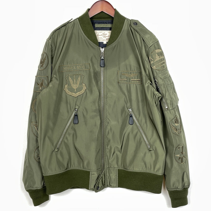 【現状渡し品】【メンズ】 AVIREX アヴィレックス U.S.AF 70th VINTAGE ANNIVERSARY JACKET 6172146 ユーエスエーエフ 70年代 ヴィンテージ アニバーサリー ジャケット アウター 145-261011-sa-08-teih サイズ：2XL カラー：カーキ 万代Net店