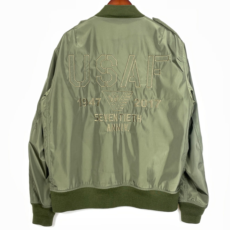 【現状渡し品】【メンズ】 AVIREX アヴィレックス U.S.AF 70th VINTAGE ANNIVERSARY JACKET 6172146 ユーエスエーエフ 70年代 ヴィンテージ アニバーサリー ジャケット アウター 145-261011-sa-08-teih サイズ：2XL カラー：カーキ 万代Net店