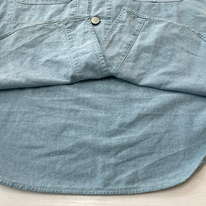 【中古品】【メンズ】 RALPH LAUREN COUNTRY ラルフ ローレン カントリー CHAMBRAY S/S SHIRTシャンブレー ショートスリーブ シャツ 半袖 トップス 147-261011-sa-13-teih サイズ：S カラー：ブルー系 万代Net店