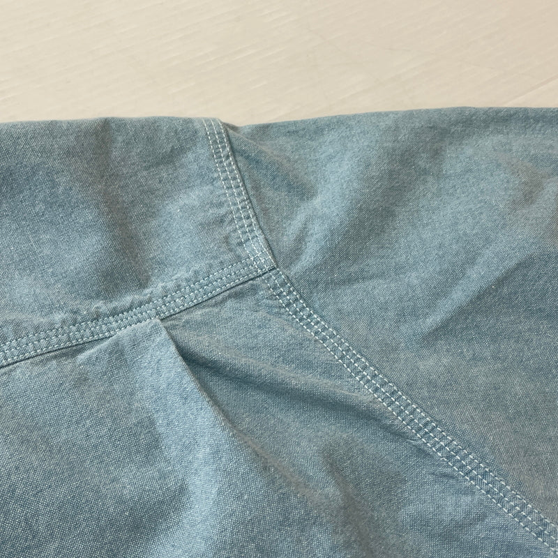 【中古品】【メンズ】 RALPH LAUREN COUNTRY ラルフ ローレン カントリー CHAMBRAY S/S SHIRTシャンブレー ショートスリーブ シャツ 半袖 トップス 147-261011-sa-13-teih サイズ：S カラー：ブルー系 万代Net店