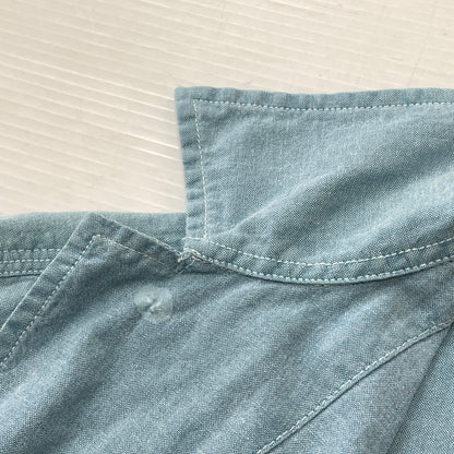 【中古品】【メンズ】 RALPH LAUREN COUNTRY ラルフ ローレン カントリー CHAMBRAY S/S SHIRTシャンブレー ショートスリーブ シャツ 半袖 トップス 147-261011-sa-13-teih サイズ：S カラー：ブルー系 万代Net店