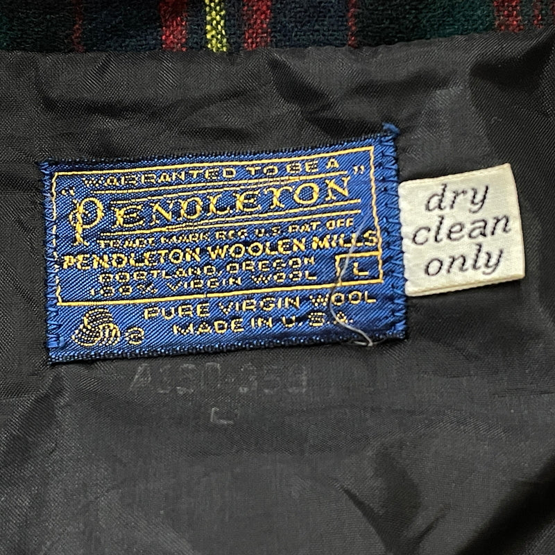【中古品】【メンズ】 PENDLETON ペンドルトン 70's VINTAGE CHECK TAILORED JACKET 70年代 ヴィンテージ チェック テーラード ジャケット アウター 145-261011-sa-14-teih サイズ：L カラー：レッド 万代Net店