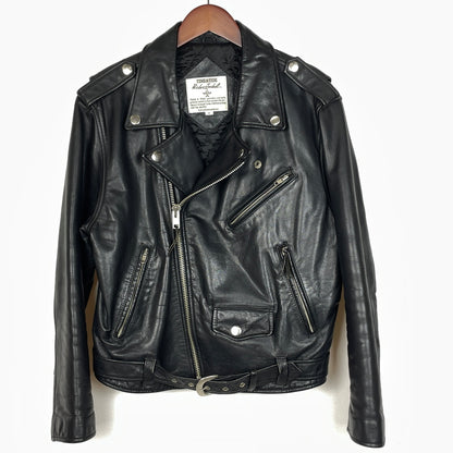 【現状渡し品】【メンズ】 TIME&TIDE タイム アンド タイド COW LEATHER DOUBLE JACKET カウ レザー ダブル ジャケット アウター 145-261011-sa-01-teih サイズ：M カラー：ブラック 万代Net店