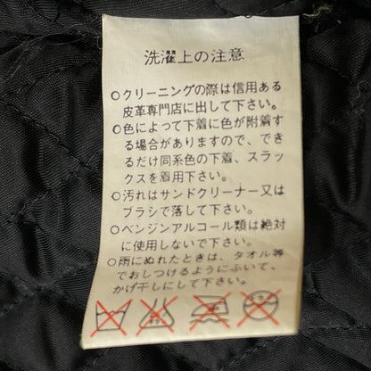 【現状渡し品】【メンズ】 TIME&TIDE タイム アンド タイド COW LEATHER DOUBLE JACKET カウ レザー ダブル ジャケット アウター 145-261011-sa-01-teih サイズ：M カラー：ブラック 万代Net店