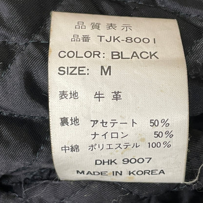 【現状渡し品】【メンズ】 TIME&TIDE タイム アンド タイド COW LEATHER DOUBLE JACKET カウ レザー ダブル ジャケット アウター 145-261011-sa-01-teih サイズ：M カラー：ブラック 万代Net店
