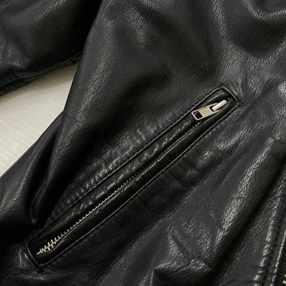 【現状渡し品】【メンズ】 TIME&TIDE タイム アンド タイド COW LEATHER DOUBLE JACKET カウ レザー ダブル ジャケット アウター 145-261011-sa-01-teih サイズ：M カラー：ブラック 万代Net店