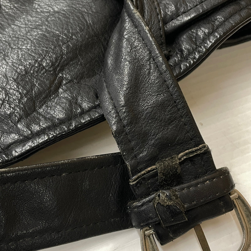 【現状渡し品】【メンズ】 TIME&TIDE タイム アンド タイド COW LEATHER DOUBLE JACKET カウ レザー ダブル ジャケット アウター 145-261011-sa-01-teih サイズ：M カラー：ブラック 万代Net店