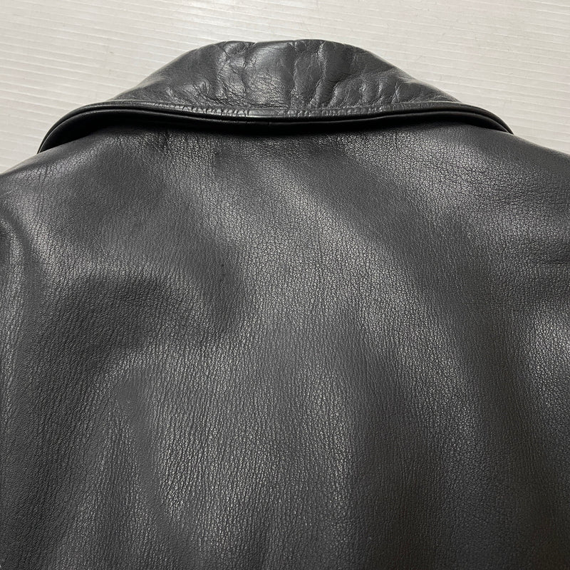【現状渡し品】【メンズ】 TIME&TIDE タイム アンド タイド COW LEATHER DOUBLE JACKET カウ レザー ダブル ジャケット アウター 145-261011-sa-01-teih サイズ：M カラー：ブラック 万代Net店