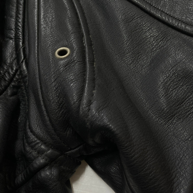 【現状渡し品】【メンズ】 TIME&TIDE タイム アンド タイド COW LEATHER DOUBLE JACKET カウ レザー ダブル ジャケット アウター 145-261011-sa-01-teih サイズ：M カラー：ブラック 万代Net店