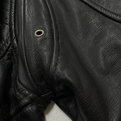 【現状渡し品】【メンズ】 TIME&TIDE タイム アンド タイド COW LEATHER DOUBLE JACKET カウ レザー ダブル ジャケット アウター 145-261011-sa-01-teih サイズ：M カラー：ブラック 万代Net店