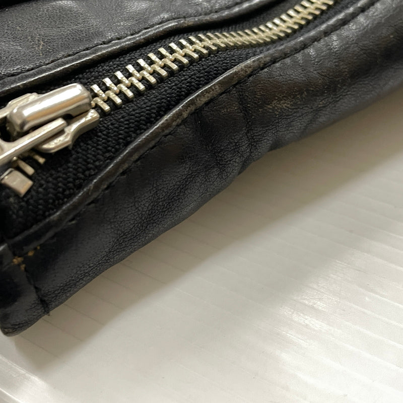 【現状渡し品】【メンズ】 TIME&TIDE タイム アンド タイド COW LEATHER DOUBLE JACKET カウ レザー ダブル ジャケット アウター 145-261011-sa-01-teih サイズ：M カラー：ブラック 万代Net店
