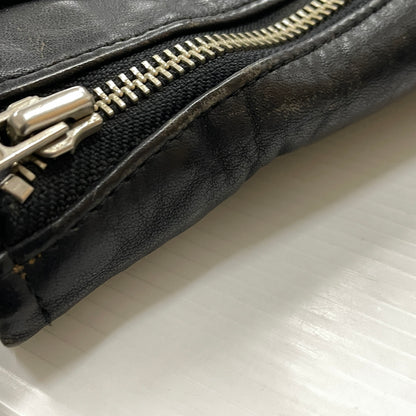 【現状渡し品】【メンズ】 TIME&TIDE タイム アンド タイド COW LEATHER DOUBLE JACKET カウ レザー ダブル ジャケット アウター 145-261011-sa-01-teih サイズ：M カラー：ブラック 万代Net店