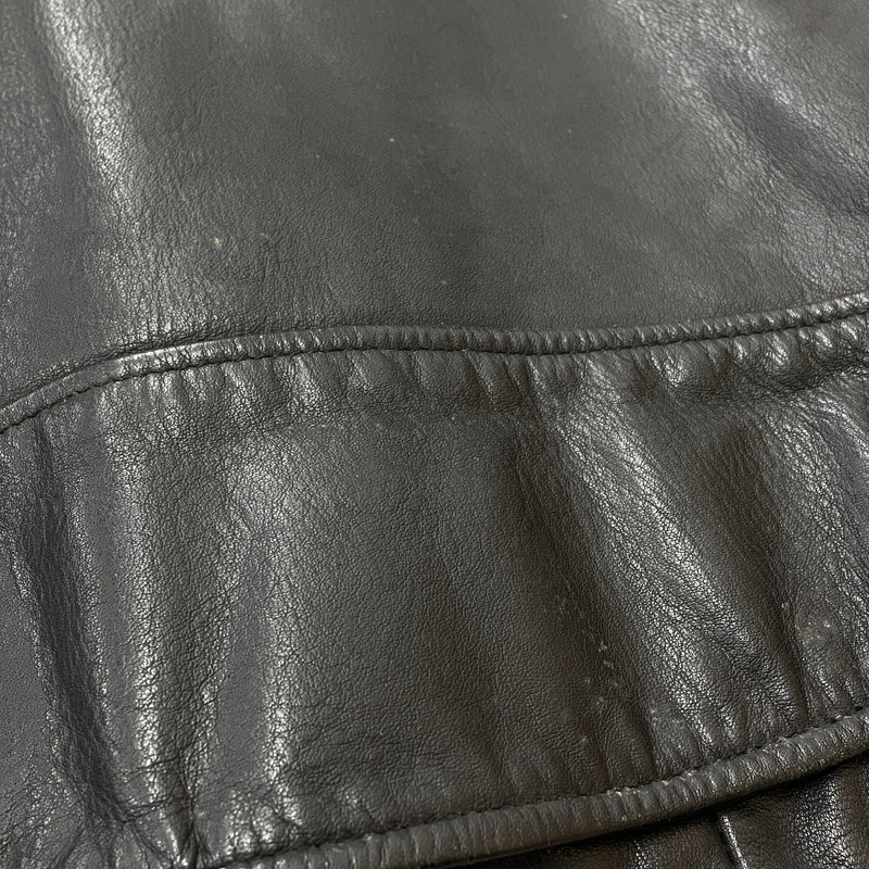 【現状渡し品】【メンズ】 TIME&TIDE タイム アンド タイド COW LEATHER DOUBLE JACKET カウ レザー ダブル ジャケット アウター 145-261011-sa-01-teih サイズ：M カラー：ブラック 万代Net店