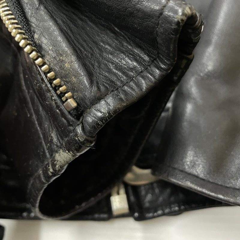 【現状渡し品】【メンズ】 TIME&TIDE タイム アンド タイド COW LEATHER DOUBLE JACKET カウ レザー ダブル ジャケット アウター 145-261011-sa-01-teih サイズ：M カラー：ブラック 万代Net店