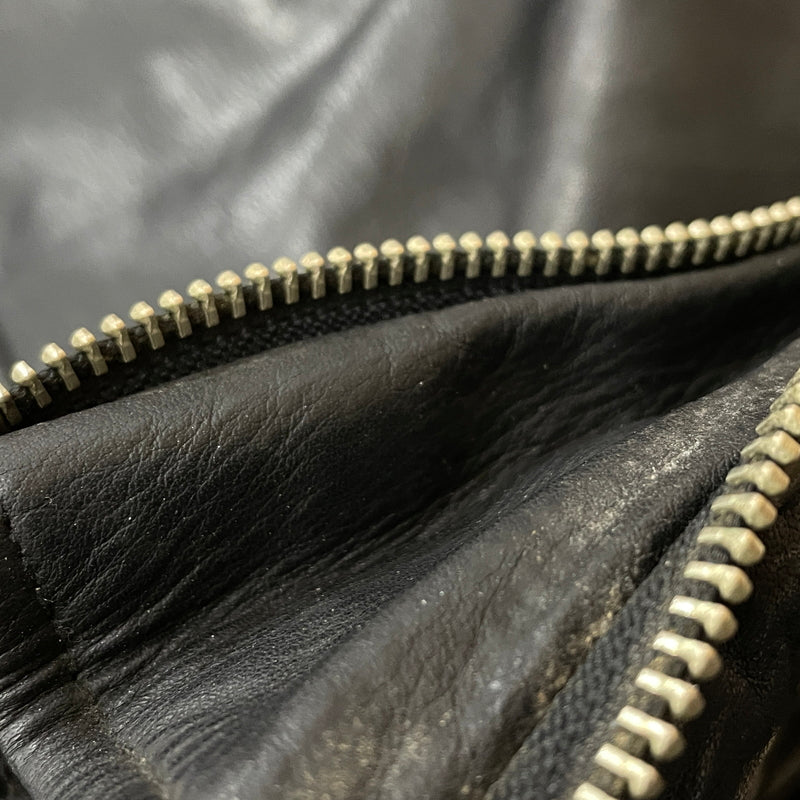 【現状渡し品】【メンズ】 TIME&TIDE タイム アンド タイド COW LEATHER DOUBLE JACKET カウ レザー ダブル ジャケット アウター 145-261011-sa-01-teih サイズ：M カラー：ブラック 万代Net店