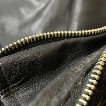 【現状渡し品】【メンズ】 TIME&TIDE タイム アンド タイド COW LEATHER DOUBLE JACKET カウ レザー ダブル ジャケット アウター 145-261011-sa-01-teih サイズ：M カラー：ブラック 万代Net店