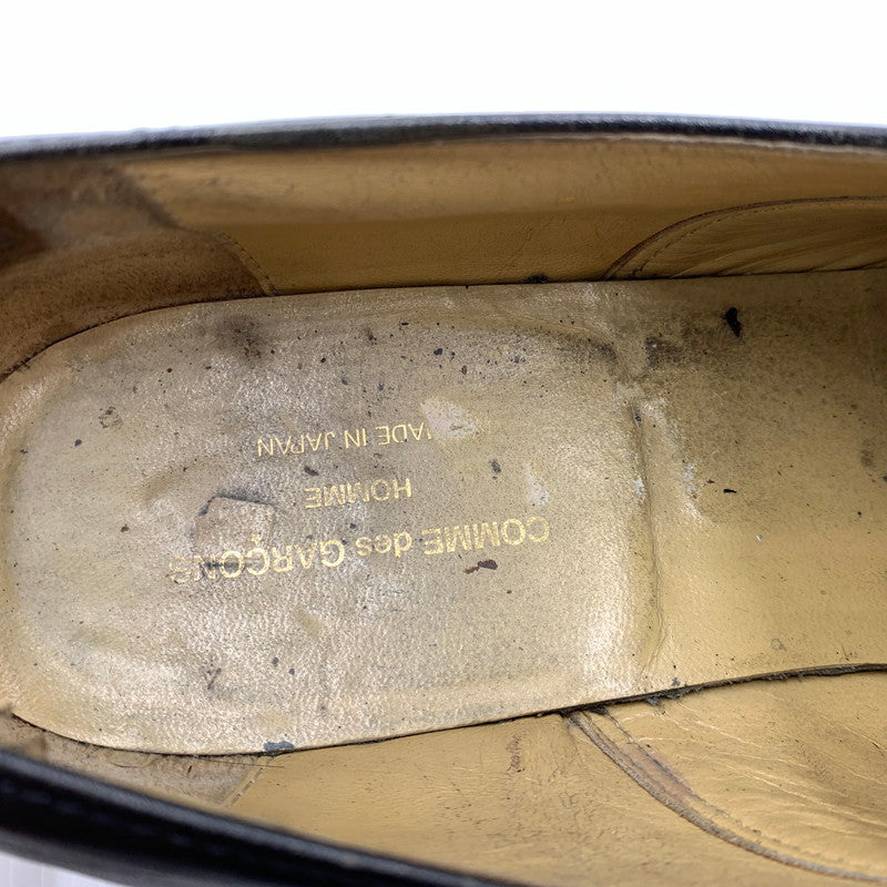 【現状渡し品】【メンズ】 COMME DES GARCONS HOMME コムデギャルソンオム FRONT GORE LEATHER SHOES フロント ゴアレザーシューズ 靴 革 164-261014-ko-03-teih サイズ：26 カラー：ブラック 万代Net店