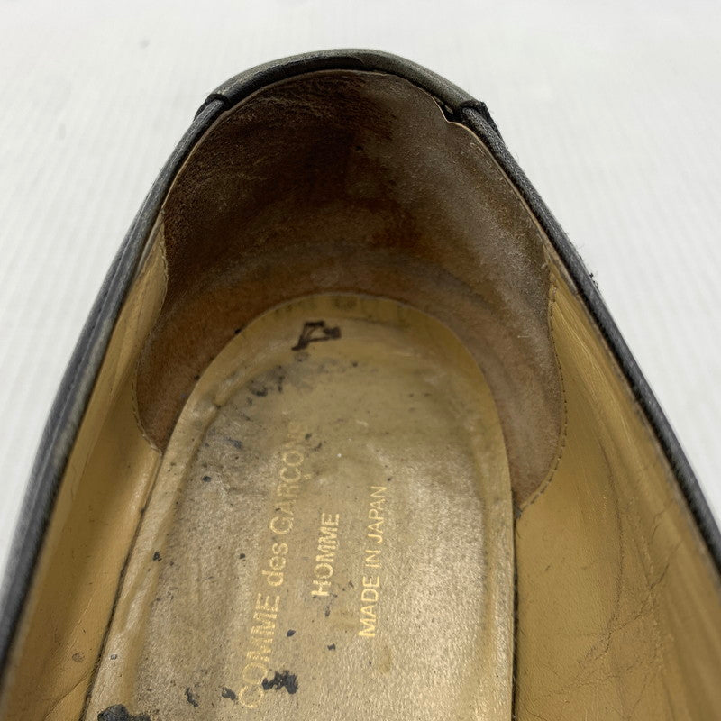 【現状渡し品】【メンズ】 COMME DES GARCONS HOMME コムデギャルソンオム FRONT GORE LEATHER SHOES フロント ゴアレザーシューズ 靴 革 164-261014-ko-03-teih サイズ：26 カラー：ブラック 万代Net店
