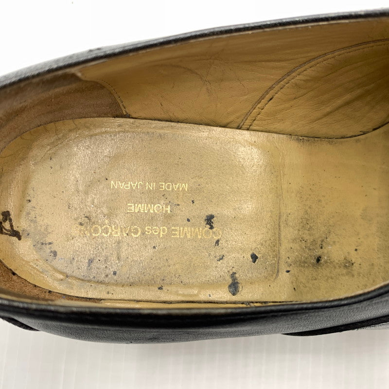 【現状渡し品】【メンズ】 COMME DES GARCONS HOMME コムデギャルソンオム FRONT GORE LEATHER SHOES フロント ゴアレザーシューズ 靴 革 164-261014-ko-03-teih サイズ：26 カラー：ブラック 万代Net店