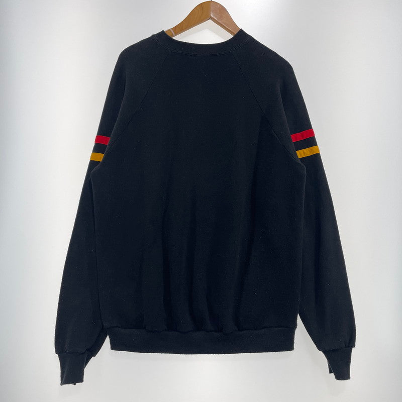 【中古品】【メンズ】 DISNEY ディズニー 80's MICKEY FLOCK PRINT SWEAT SHIRT VINTAGE 80年代 ミッキー フロッキープリント スウェット シャツ 長袖 トップス トレーナー ヴィンテージ 145-261014-yo-20-teih サイズ：XL カラー：ブラック 万代Net店