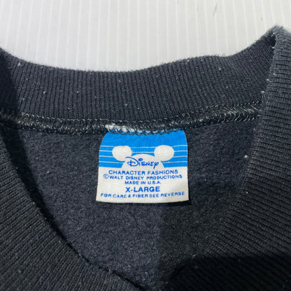 【中古品】【メンズ】 DISNEY ディズニー 80's MICKEY FLOCK PRINT SWEAT SHIRT VINTAGE 80年代 ミッキー フロッキープリント スウェット シャツ 長袖 トップス トレーナー ヴィンテージ 145-261014-yo-20-teih サイズ：XL カラー：ブラック 万代Net店