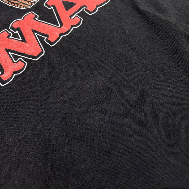 【中古品】【メンズ】 CHAMP チャンプ 90's MAD MAGAZINE "ALFRED E.NEUMAN" PRINT TEE 90年代 マッド マガジン アルフレッド・E・ニューマン プリント Tシャツ 半袖 トップス 145-261014-yo-19-teih サイズ：XL カラー：ブラック 万代Net店