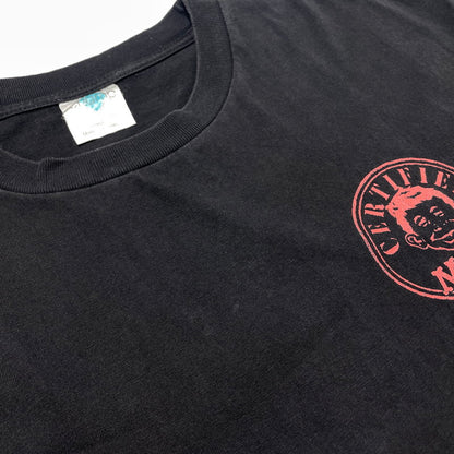 【中古品】【メンズ】 CHAMP チャンプ 90's MAD MAGAZINE "ALFRED E.NEUMAN" PRINT TEE 90年代 マッド マガジン アルフレッド・E・ニューマン プリント Tシャツ 半袖 トップス 145-261014-yo-19-teih サイズ：XL カラー：ブラック 万代Net店