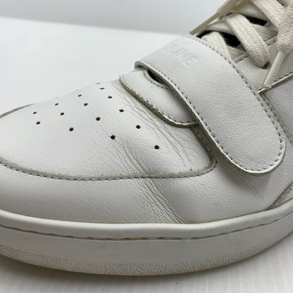 【中古品】【メンズ】 CELINE セリーヌ MIDDLE CUT SNEAKERS MU1200 ミドル カット スニーカー 靴 シューズ ミドルハイ 183-261014-ko-07-teih サイズ：43 カラー：ホワイト 万代Net店