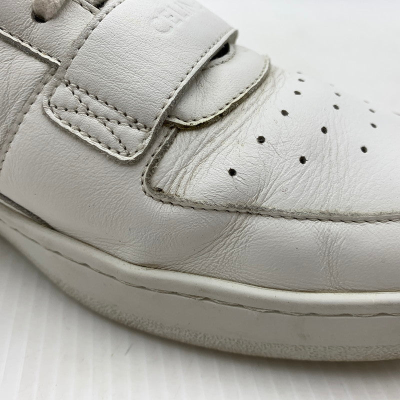 【中古品】【メンズ】 CELINE セリーヌ MIDDLE CUT SNEAKERS MU1200 ミドル カット スニーカー 靴 シューズ ミドルハイ 183-261014-ko-07-teih サイズ：43 カラー：ホワイト 万代Net店