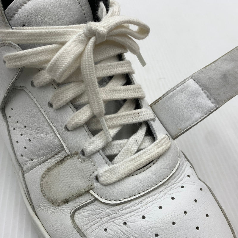 【中古品】【メンズ】 CELINE セリーヌ MIDDLE CUT SNEAKERS MU1200 ミドル カット スニーカー 靴 シューズ ミドルハイ 183-261014-ko-07-teih サイズ：43 カラー：ホワイト 万代Net店