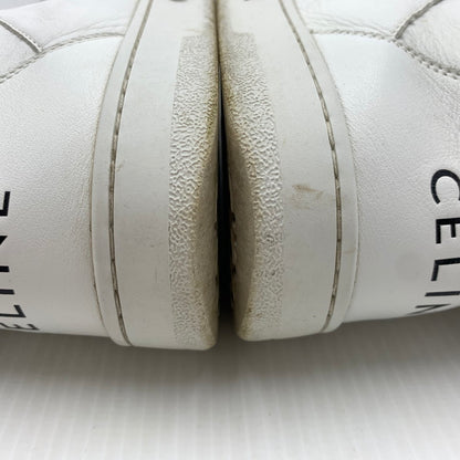 【中古品】【メンズ】 CELINE セリーヌ MIDDLE CUT SNEAKERS MU1200 ミドル カット スニーカー 靴 シューズ ミドルハイ 183-261014-ko-07-teih サイズ：43 カラー：ホワイト 万代Net店