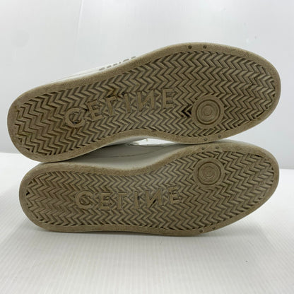 【中古品】【メンズ】 CELINE セリーヌ MIDDLE CUT SNEAKERS MU1200 ミドル カット スニーカー 靴 シューズ ミドルハイ 183-261014-ko-07-teih サイズ：43 カラー：ホワイト 万代Net店