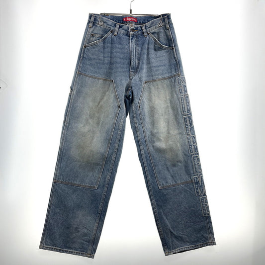 【中古品】【メンズ】 Supreme シュプリーム 25FW REFLECTIVE DOUBLE KNEE DENIM PANTS リフレクティブ ダブルニー デニムパンツ ボトムス 149-261012-yo-20-teih サイズ：30 カラー：インディゴ 万代Net店