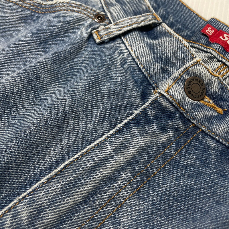 【中古品】【メンズ】 Supreme シュプリーム 25FW REFLECTIVE DOUBLE KNEE DENIM PANTS リフレクティブ ダブルニー デニムパンツ ボトムス 149-261012-yo-20-teih サイズ：30 カラー：インディゴ 万代Net店
