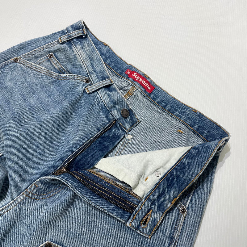 【中古品】【メンズ】 Supreme シュプリーム 25FW REFLECTIVE DOUBLE KNEE DENIM PANTS リフレクティブ ダブルニー デニムパンツ ボトムス 149-261012-yo-20-teih サイズ：30 カラー：インディゴ 万代Net店
