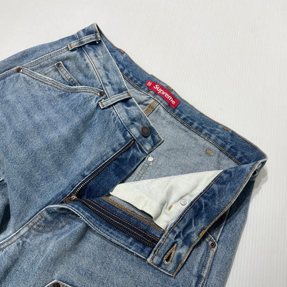 【中古品】【メンズ】 Supreme シュプリーム 25FW REFLECTIVE DOUBLE KNEE DENIM PANTS リフレクティブ ダブルニー デニムパンツ ボトムス 149-261012-yo-20-teih サイズ：30 カラー：インディゴ 万代Net店