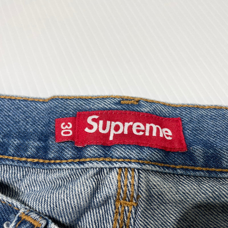 【中古品】【メンズ】 Supreme シュプリーム 25FW REFLECTIVE DOUBLE KNEE DENIM PANTS リフレクティブ ダブルニー デニムパンツ ボトムス 149-261012-yo-20-teih サイズ：30 カラー：インディゴ 万代Net店