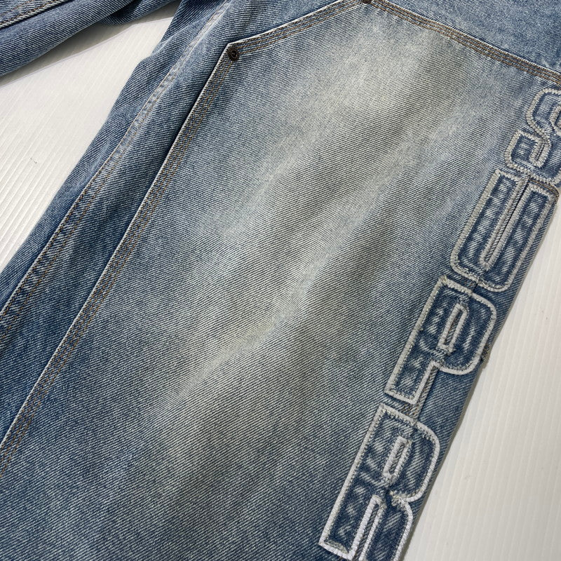 【中古品】【メンズ】 Supreme シュプリーム 25FW REFLECTIVE DOUBLE KNEE DENIM PANTS リフレクティブ ダブルニー デニムパンツ ボトムス 149-261012-yo-20-teih サイズ：30 カラー：インディゴ 万代Net店