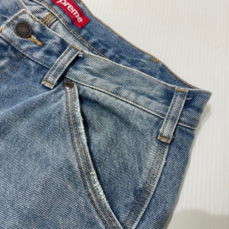 【中古品】【メンズ】 Supreme シュプリーム 25FW REFLECTIVE DOUBLE KNEE DENIM PANTS リフレクティブ ダブルニー デニムパンツ ボトムス 149-261012-yo-20-teih サイズ：30 カラー：インディゴ 万代Net店