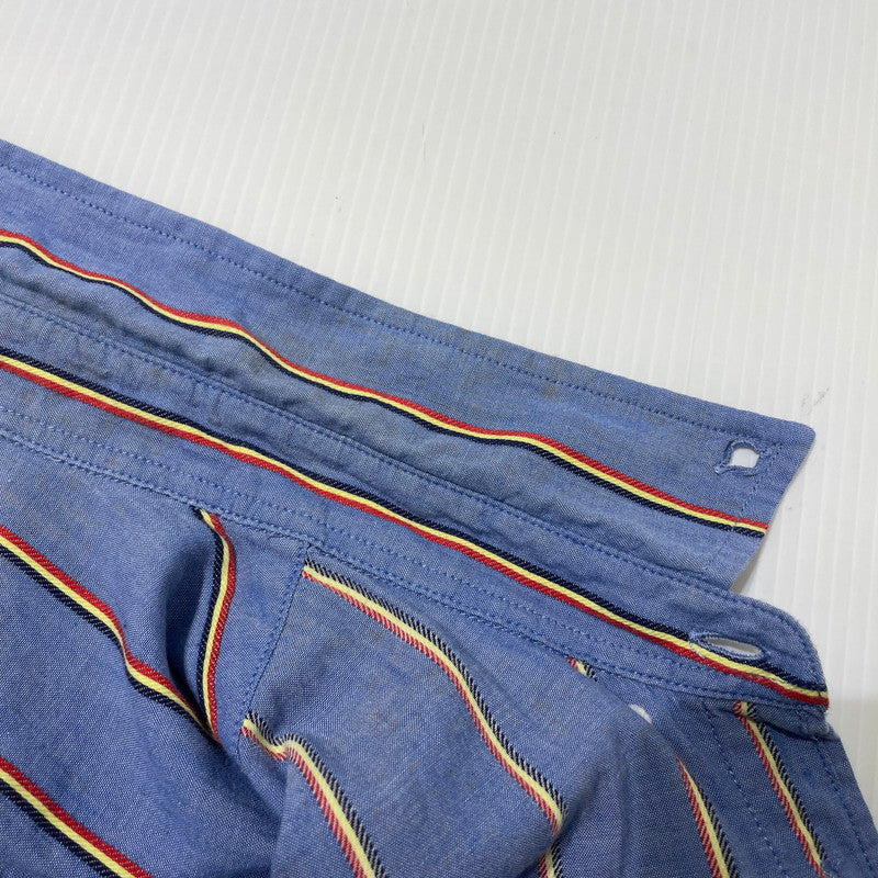 【中古品】【メンズ】 Supreme シュプリーム STRIPE L/S SHIRT ストライプ ロングスリーブ シャツ 長袖 トップス 149-261012-yo-08-teih サイズ：L カラー：ブルー 万代Net店
