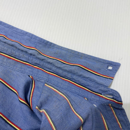 【中古品】【メンズ】 Supreme シュプリーム STRIPE L/S SHIRT ストライプ ロングスリーブ シャツ 長袖 トップス 149-261012-yo-08-teih サイズ：L カラー：ブルー 万代Net店