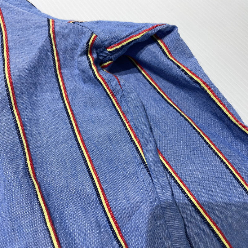 【中古品】【メンズ】 Supreme シュプリーム STRIPE L/S SHIRT ストライプ ロングスリーブ シャツ 長袖 トップス 149-261012-yo-08-teih サイズ：L カラー：ブルー 万代Net店